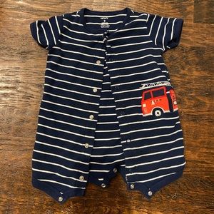 Carters 9 month fire truck One Piece